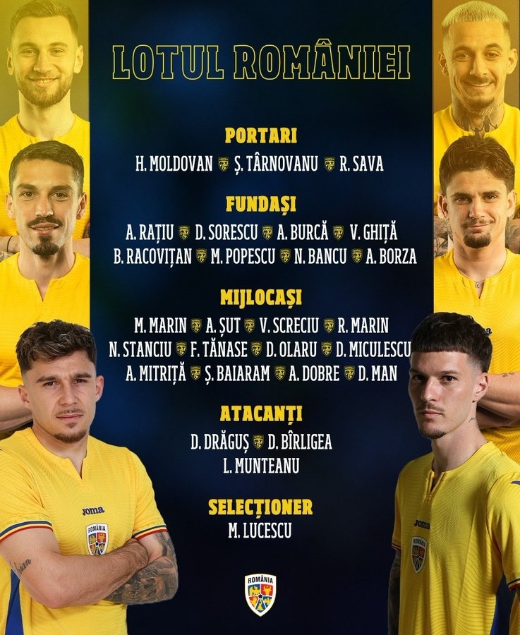 羅馬尼亞名單：斯坦丘領(lǐng)銜 浙江外援米特里策 玉昆外援布爾克在列