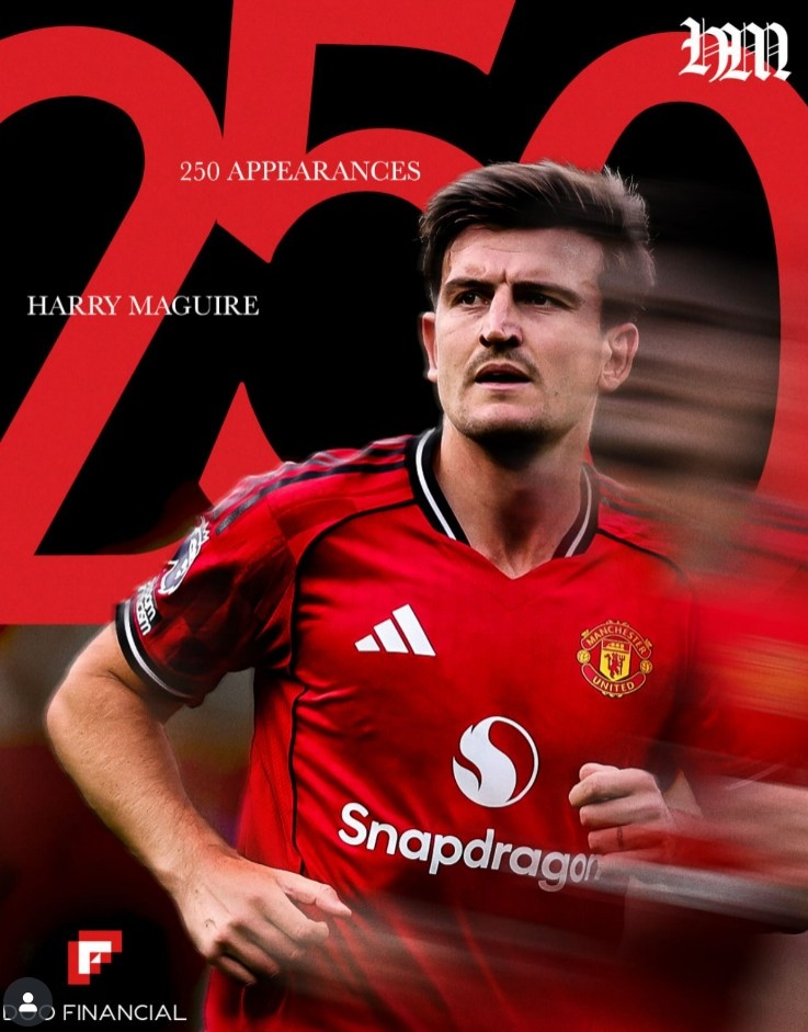 馬奎爾曼市德比替補登場(chǎng)，達成曼聯(lián)生涯250次出場(chǎng)里程碑