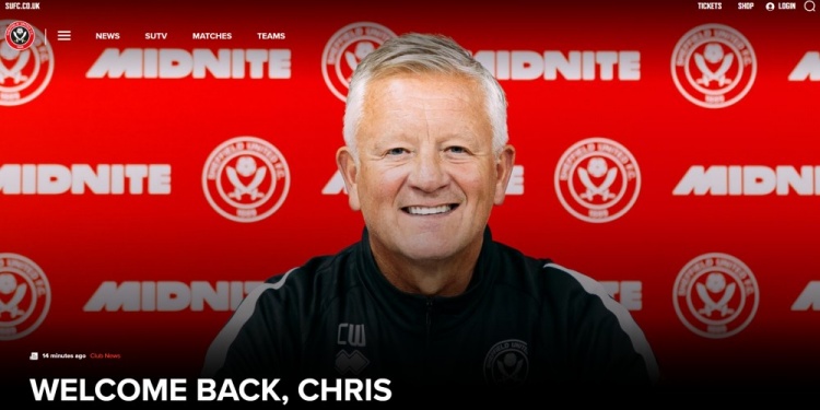 三進(jìn)宮！官方：懷爾德出任英冠謝菲爾德聯(lián)新帥 簽至2027年夏天