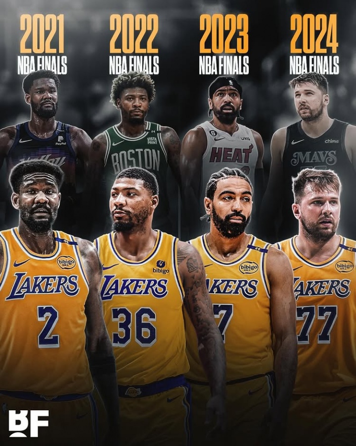 21-24連續4年的總決賽球隊成員如今齊聚湖人 但都是亞軍