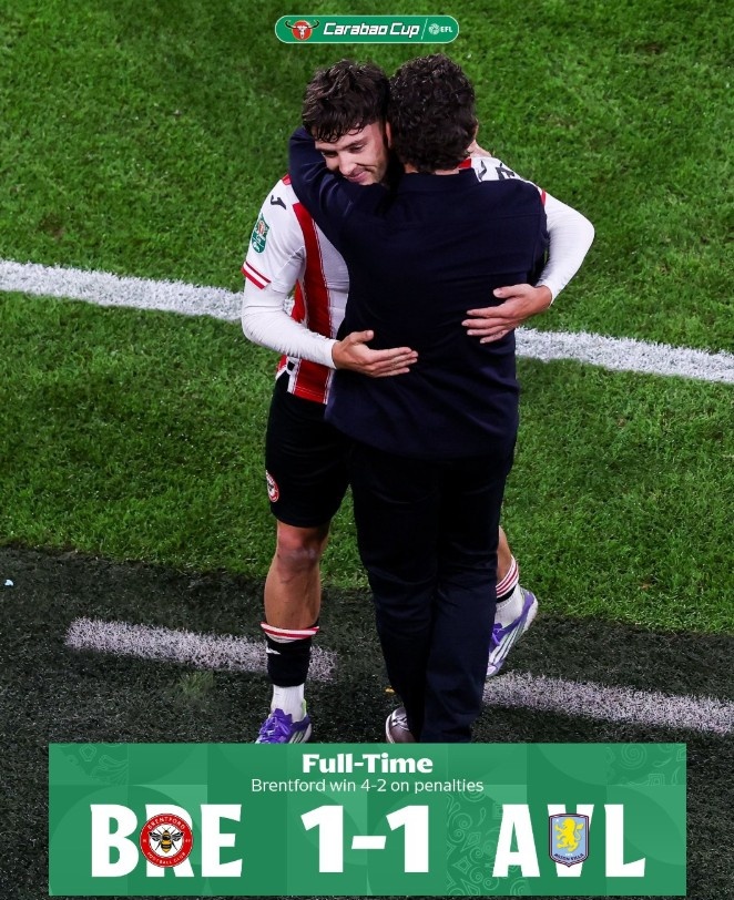 新賽季難求一勝！聯(lián)賽杯第三輪：維拉點(diǎn)球大戰不敵布倫特福德