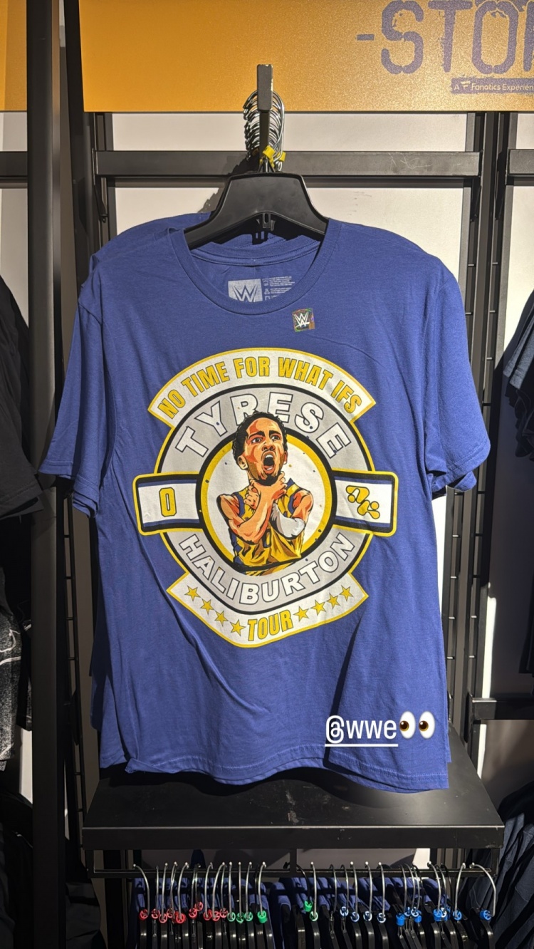 啥時(shí)候再打一場(chǎng)？哈利伯頓社媒曬照 WWE推出哈利鎖喉周邊T恤