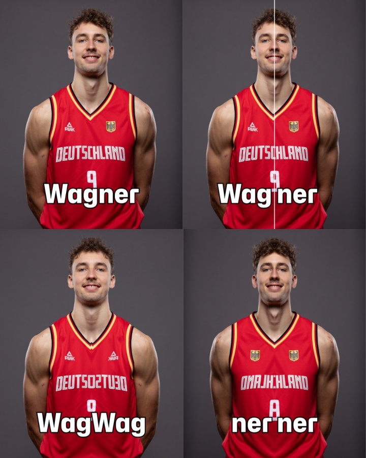 誰(shuí)的臉最對稱(chēng)？FIBA官方曬出各個(gè)球星左右臉鏡像拼接照！