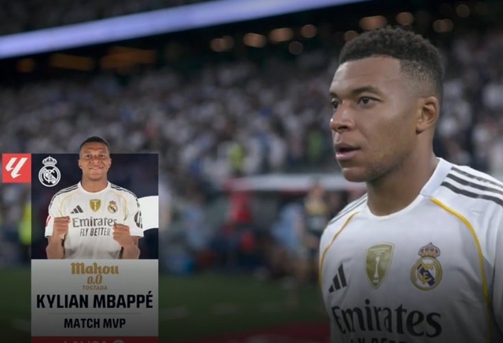 遠射破門(mén)，西甲官方：姆巴佩當選皇馬2-0西班牙人全場(chǎng)最佳