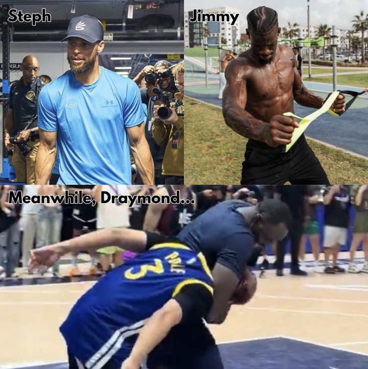 讓我們看看勇士三巨頭是怎么準備新賽季的 追夢(mèng)的畫(huà)風(fēng)對味了??