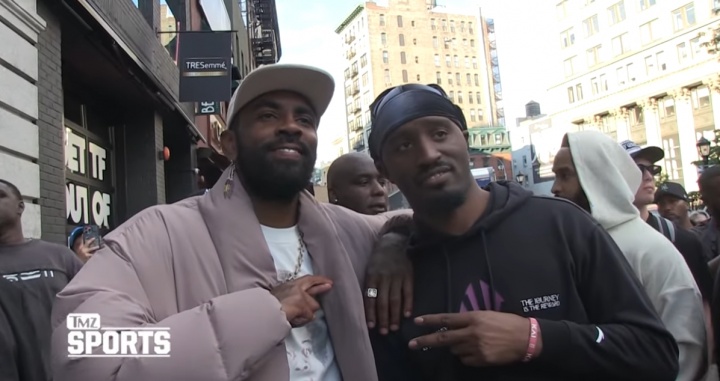 歐文接受街頭采訪(fǎng)感謝記者關(guān)心他的膝傷 專(zhuān)心與球迷合影&簽名