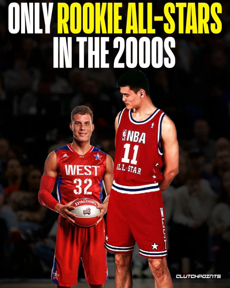 下一個(gè)會(huì )是誰(shuí)？美媒曬圖：近25年僅姚明和格里芬新秀賽季進(jìn)全明星