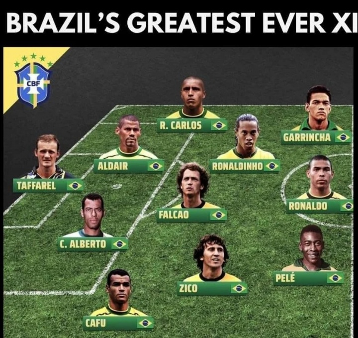 認可嗎？外媒評巴西隊史最佳11人陣：貝利大羅小羅領(lǐng)銜 無(wú)內馬爾