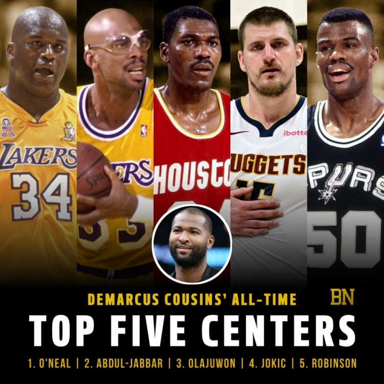 考神評TOP5中鋒：奧尼爾第1 天鉤第2 大夢(mèng)約老師海軍上將緊隨其后