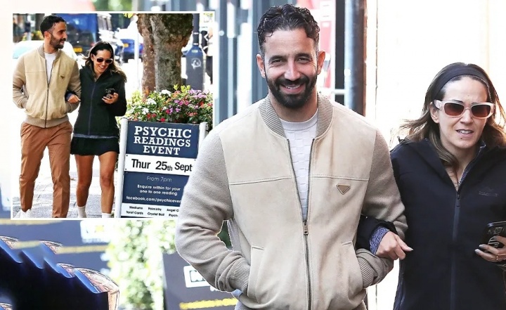 心情太美??阿莫林被拍到攜妻子一同外出，面對鏡頭笑容燦爛??