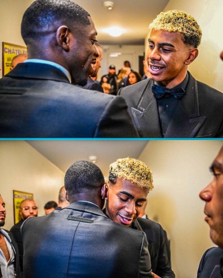 兩大競爭者碰面！登貝萊亞馬爾在金球獎頒獎前相互擁抱