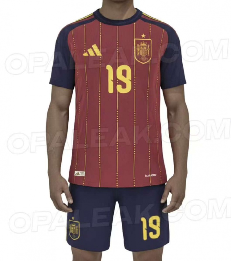 顛覆傳統！西班牙隊2026世界杯主場(chǎng)球衣諜照出爐