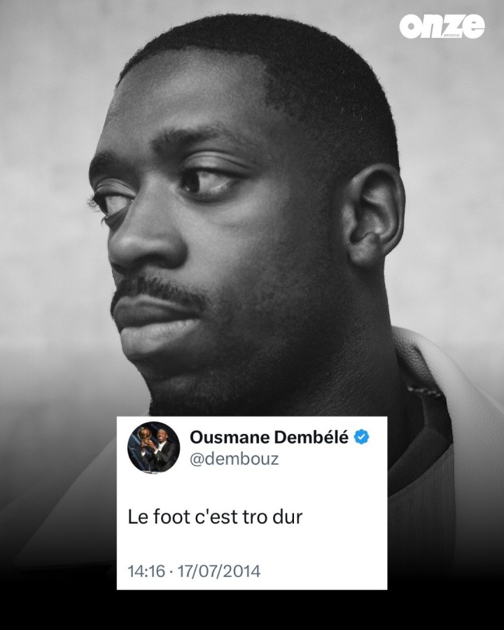 回旋鏢打臉自己??登貝萊2014年發(fā)文：足球太難了，11年后獲金球