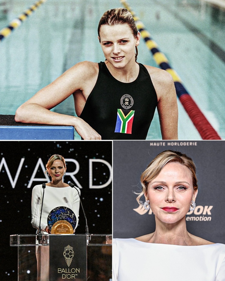 摩納哥夏琳王妃優(yōu)雅白裙亮相金球頒獎禮，曾是南非女子游泳冠軍