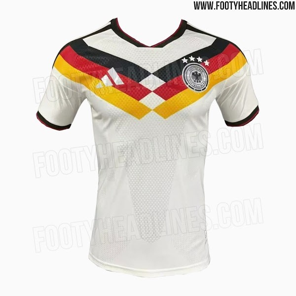 4次奪冠！德國26年世界杯主場(chǎng)球衣諜照：印有4個(gè)世界杯奪冠年份