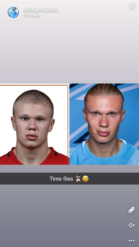 少了青澀，多了霸氣！哈蘭德曬U17歐洲杯照片：光陰似箭???