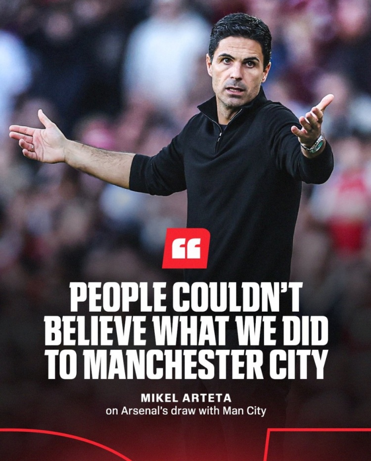 塔帥言論遭群嘲：瘋了吧，槍手慶祝平局？這樣的心態(tài)什么也贏(yíng)不了