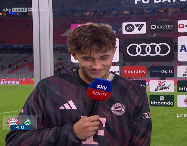 比朔夫：在拜仁踢球很輕松享受 繼承穆勒的更衣室位子是一種榮譽(yù)