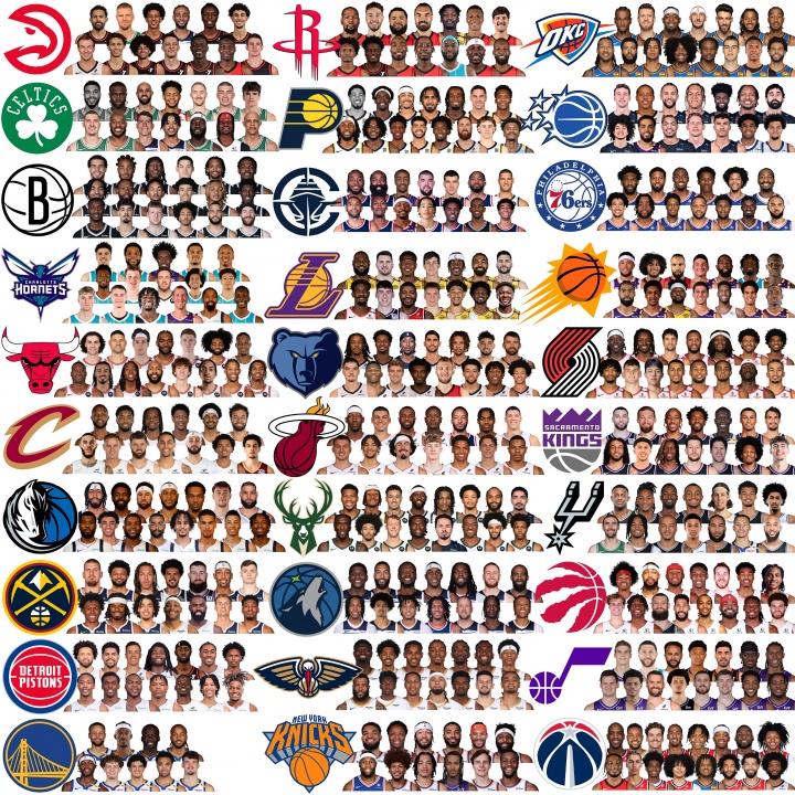 勇士亮了！NBA30隊最新完整陣容大圖來(lái)了！看看你的主隊！