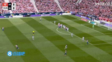 皇馬0-1落后馬競！小西蒙尼傳中，勒諾爾芒力壓瓊阿梅尼頭球破門(mén)