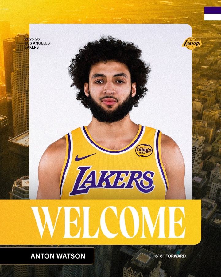 訓練營(yíng)合同！湖人官宣簽下前鋒安東-沃特森 后衛內特-威廉姆斯