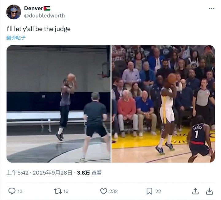 勇士博主曬對比視頻拷打庫明加經(jīng)紀人：你們自己判斷有沒(méi)有變快