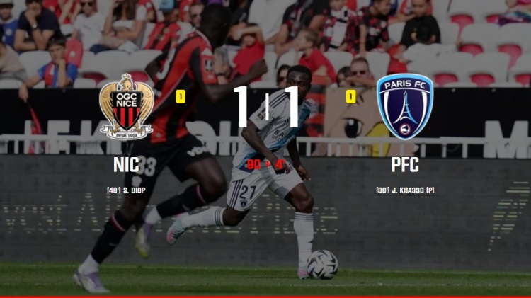 尼斯南看臺球迷高唱歧視性歌曲，對陣巴黎FC的比賽暫時(shí)中斷