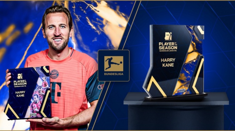 26球10助！官方：凱恩當選2024/25賽季德轉用戶(hù)評選德甲最佳球員