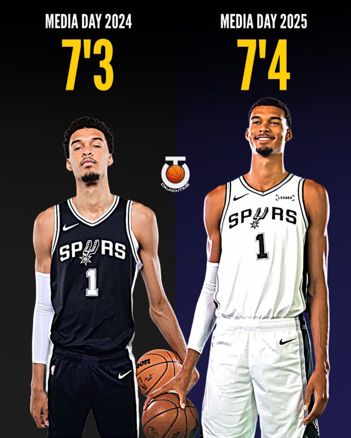 還在發(fā)育長(cháng)高??文班亞馬目前身高近2米24 比去年同期高約3厘米