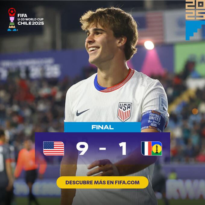 殘暴！世青賽美國9-1取開(kāi)門(mén)紅，克雷馬斯基半場(chǎng)上演3球1助！