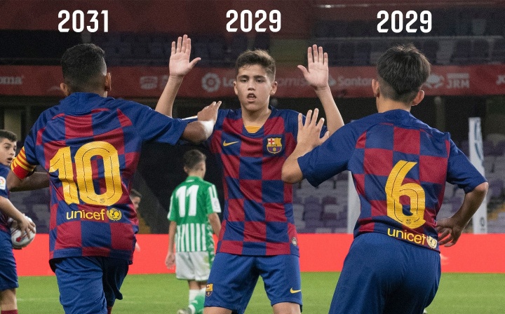 紅藍未來(lái)！拉瑪西亞18歲三杰：亞馬爾2031，庫巴西+伯納爾2029