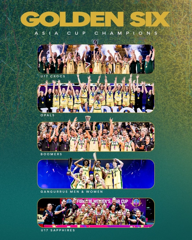 制霸亞洲！澳大利亞籃球2025年實(shí)現亞洲杯 “大滿(mǎn)貫”