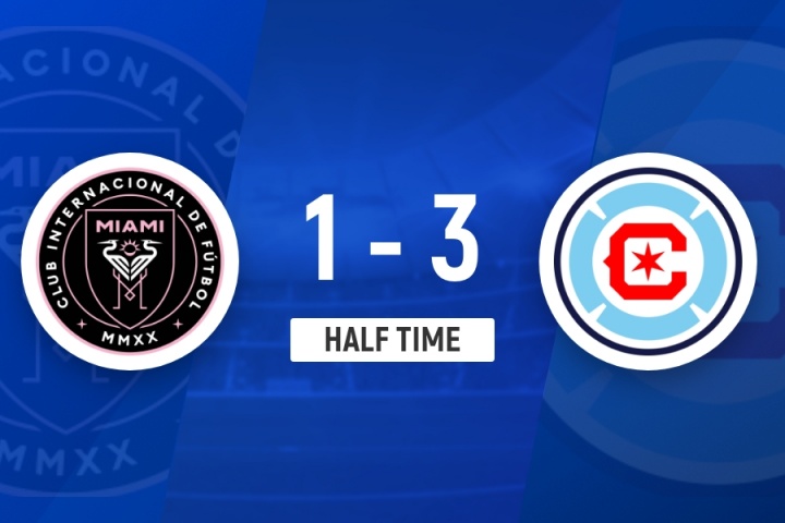 半場(chǎng)-邁阿密?chē)H1-3芝加哥火焰 邁阿密后防漏洞百出阿維萊斯破門(mén)