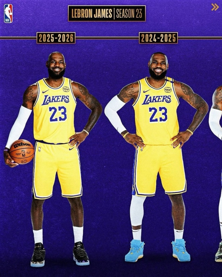 從青澀少年→四旬老漢！NBA官方曬詹姆斯23個(gè)媒體日變化
