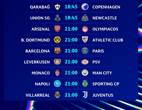 假期看歐冠?明晨焦點(diǎn)戰巴薩vs巴黎！阿森納、曼城等隊出戰