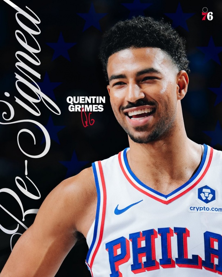 接受1年870萬(wàn)資質(zhì)報價(jià)！76人官方：球隊正式續約格萊姆斯