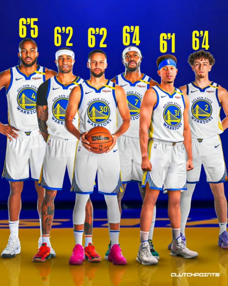 科爾的最?lèi)?ài)！美媒曬勇士后場(chǎng)身高 7名后衛均不超1米96